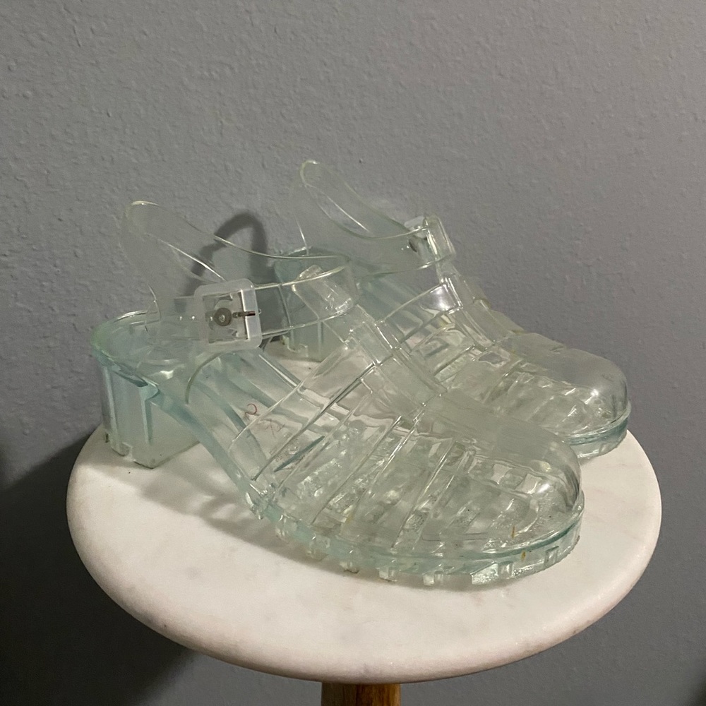 Kalli Clear Heeled Jelly Shoes